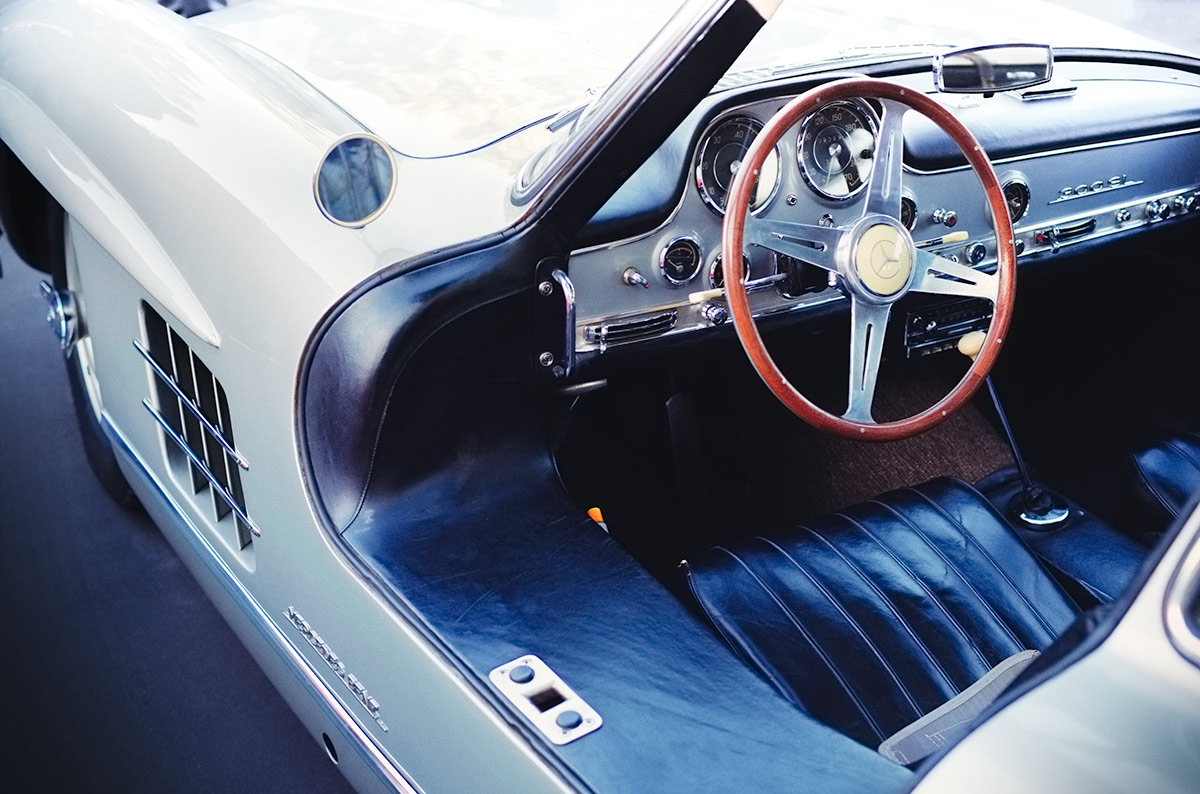 Classic Mercedes 300SL Gullwing Interior car photo from Burbbble