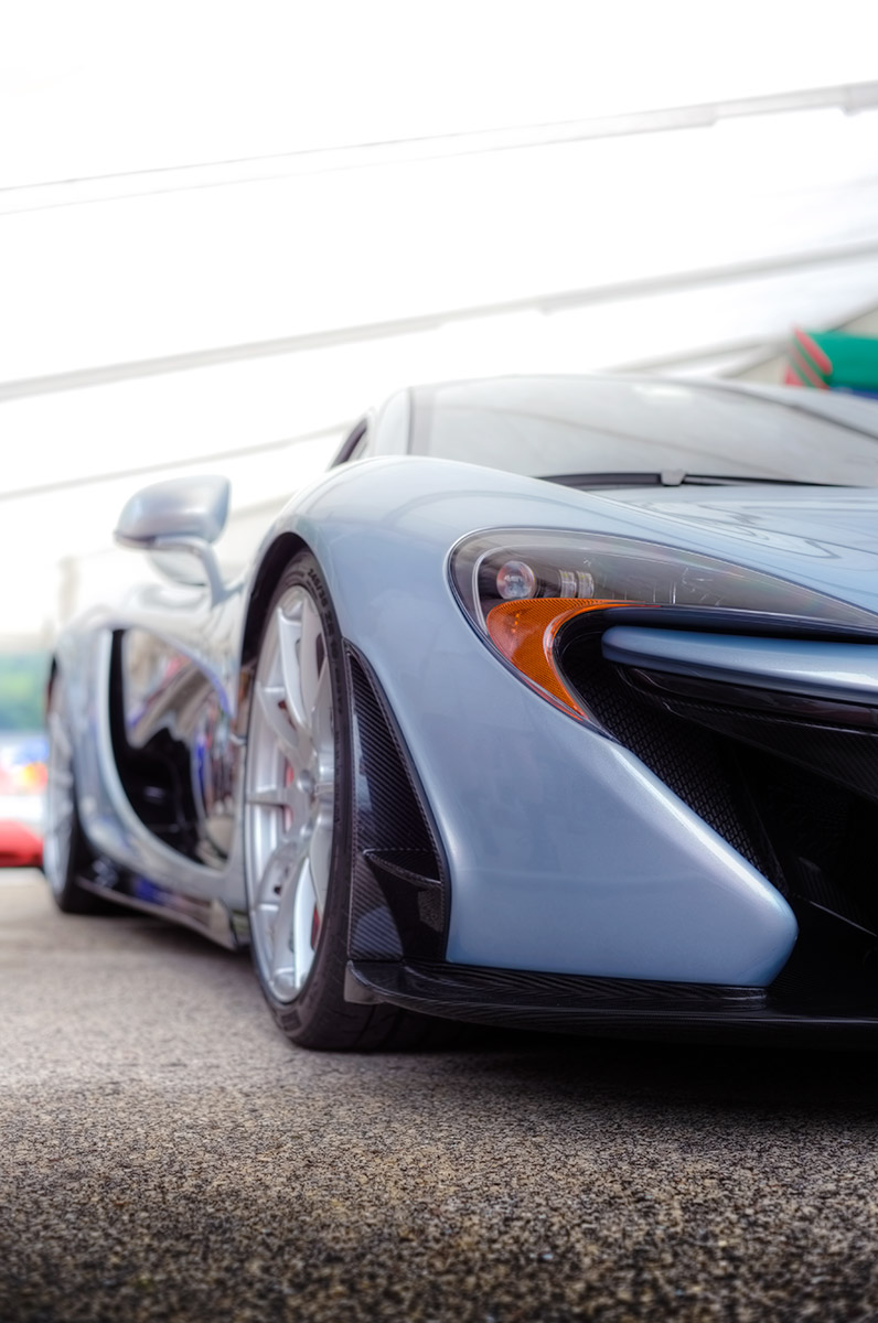 Polaris blue McLaren P1 Paddock car photo from Burbbble