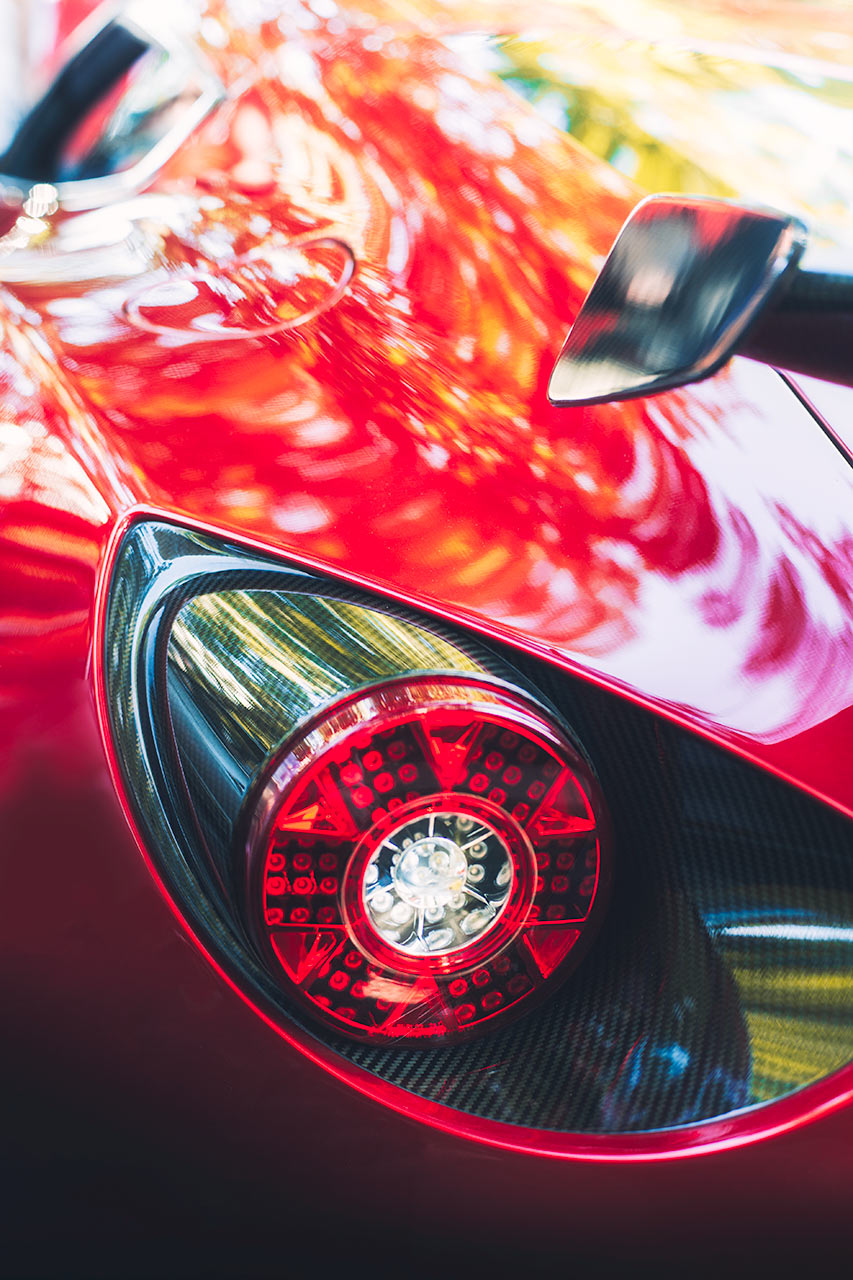 Diavolo Red Aston Martin V12 Vantage Zagato tail light